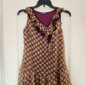 Sugar Lips Ruffle Plaid Dress Size Medium